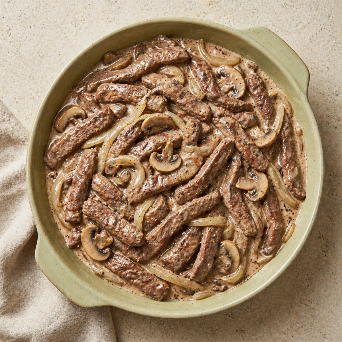 Beef stroganoff ready-to-eat meal by Cookly