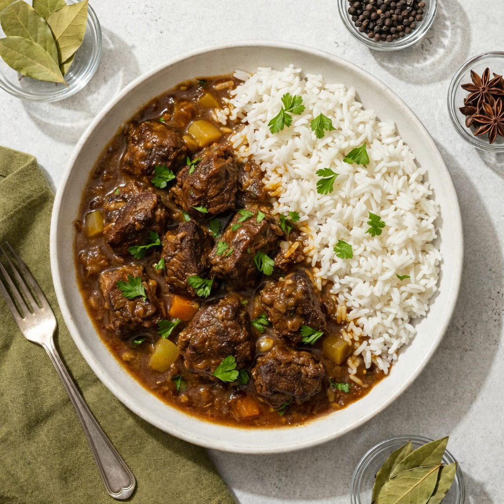 Beef Braise with White Rice