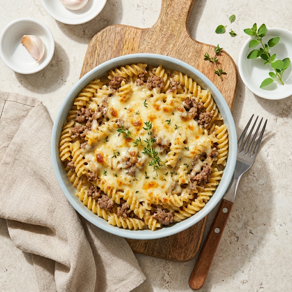Creamy Beef Pasta Bake