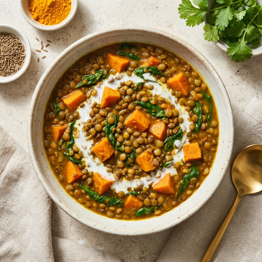 Lentil curry ready-to-eat meal by Cookly