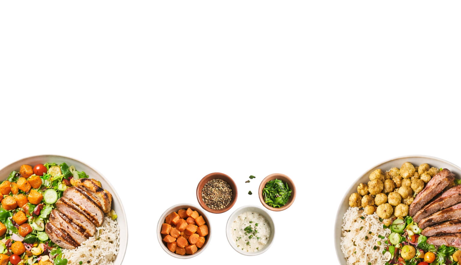 Plates of food with various ingredients by Cookly